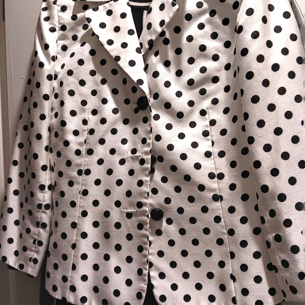Black n White Polka Dot Blazer